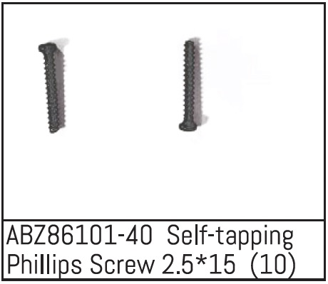 Absima Self-tapping Phillips Screw 2.5*15 - Mini AMT (10) Z86101-40