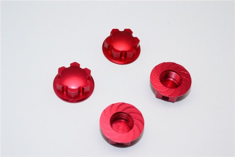 GPM Alu Radnabenverschluss rot (4 Stk.) Traxxas X-MAXX