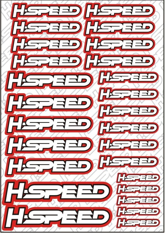 H-SPEED Aufkleber Bogen ROT HSP0005