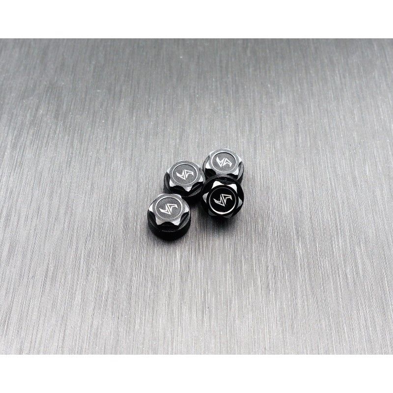 SAMIX Alu Zentral-Verschluß für Alu&Messing Bedalock Felgen (4) für Axial SCX24 SCX24-6669LH
