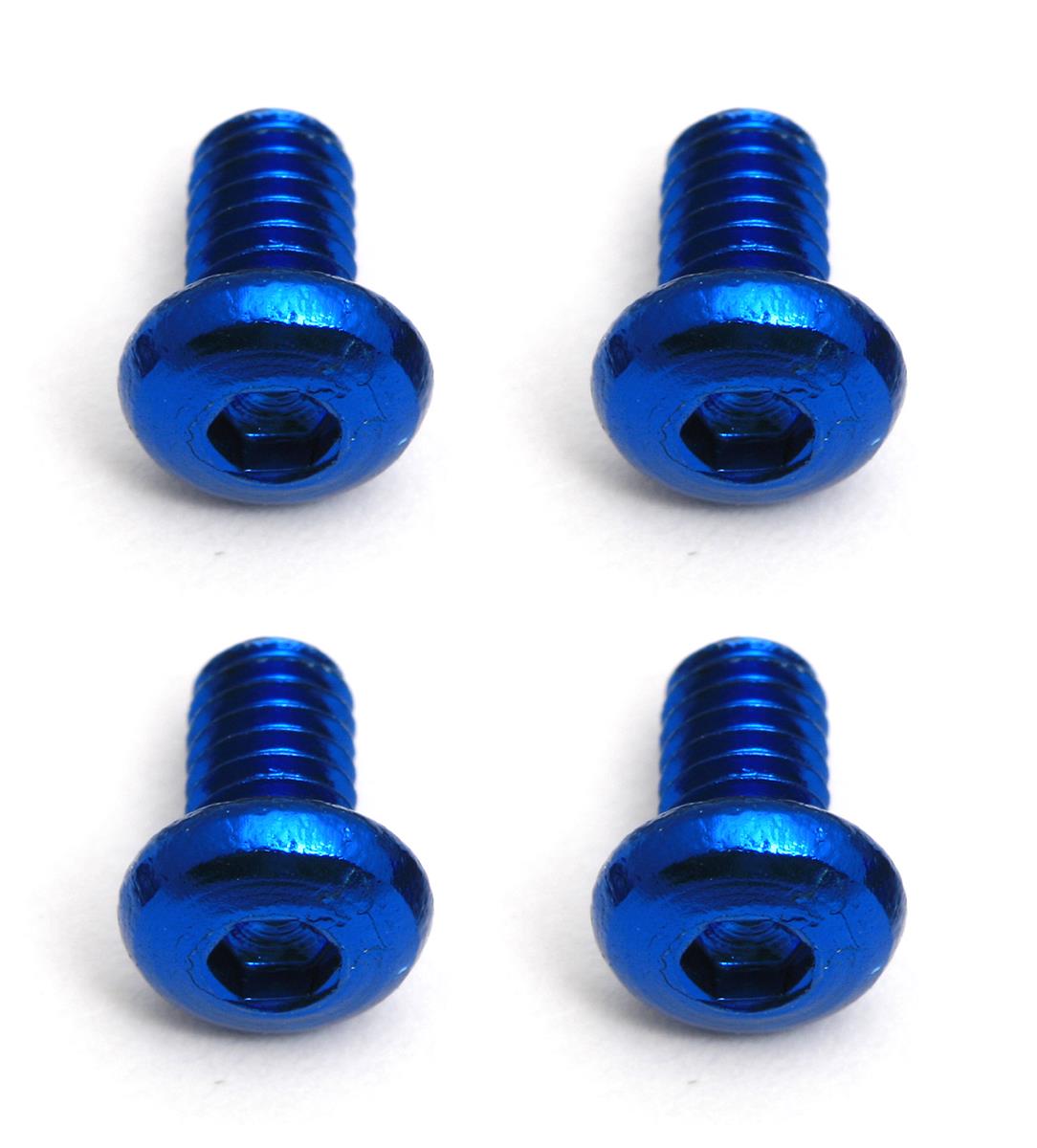 FT Screws, 2.5x4 mm BHCS, blue aluminum