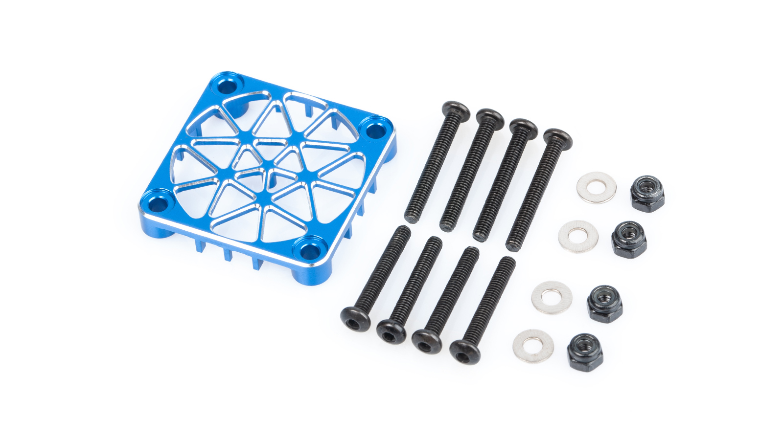 LRP WorksTeam Aluminium Schutzgitter für 30mm Lüfter blau