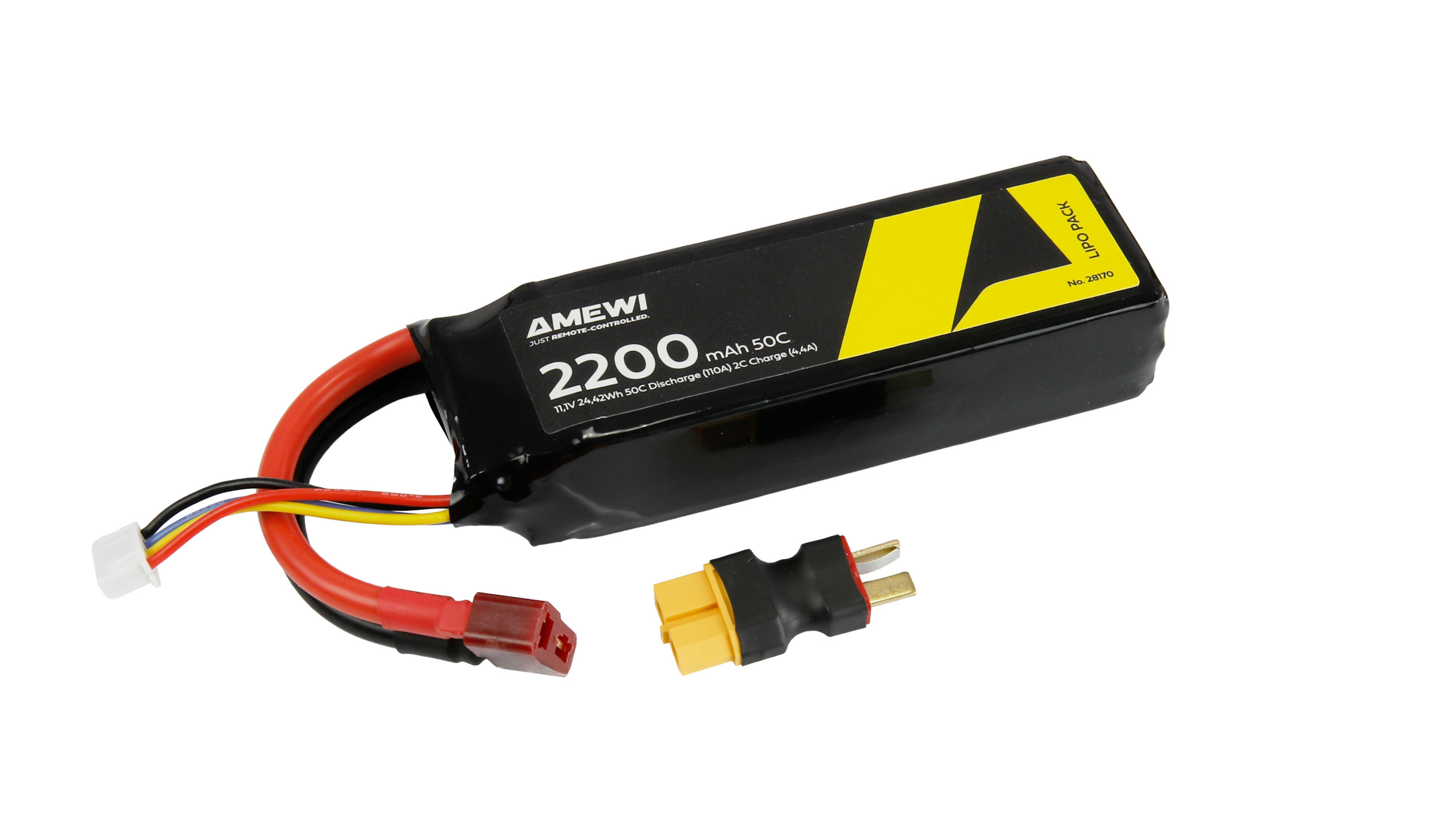 Amewi LiPo Akku 3S 11,1V 2200mAh 50C T-Plug 28170