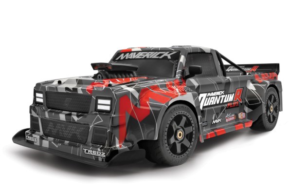 MAVERICK QuantumR Race Truck Karosserie (Schwarz/Rot) 150319
