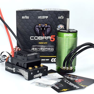 Castle Cobra 5 8S 33.6V ESC, 2028-800KV Motor Combo 1/5 CC010-0179-01