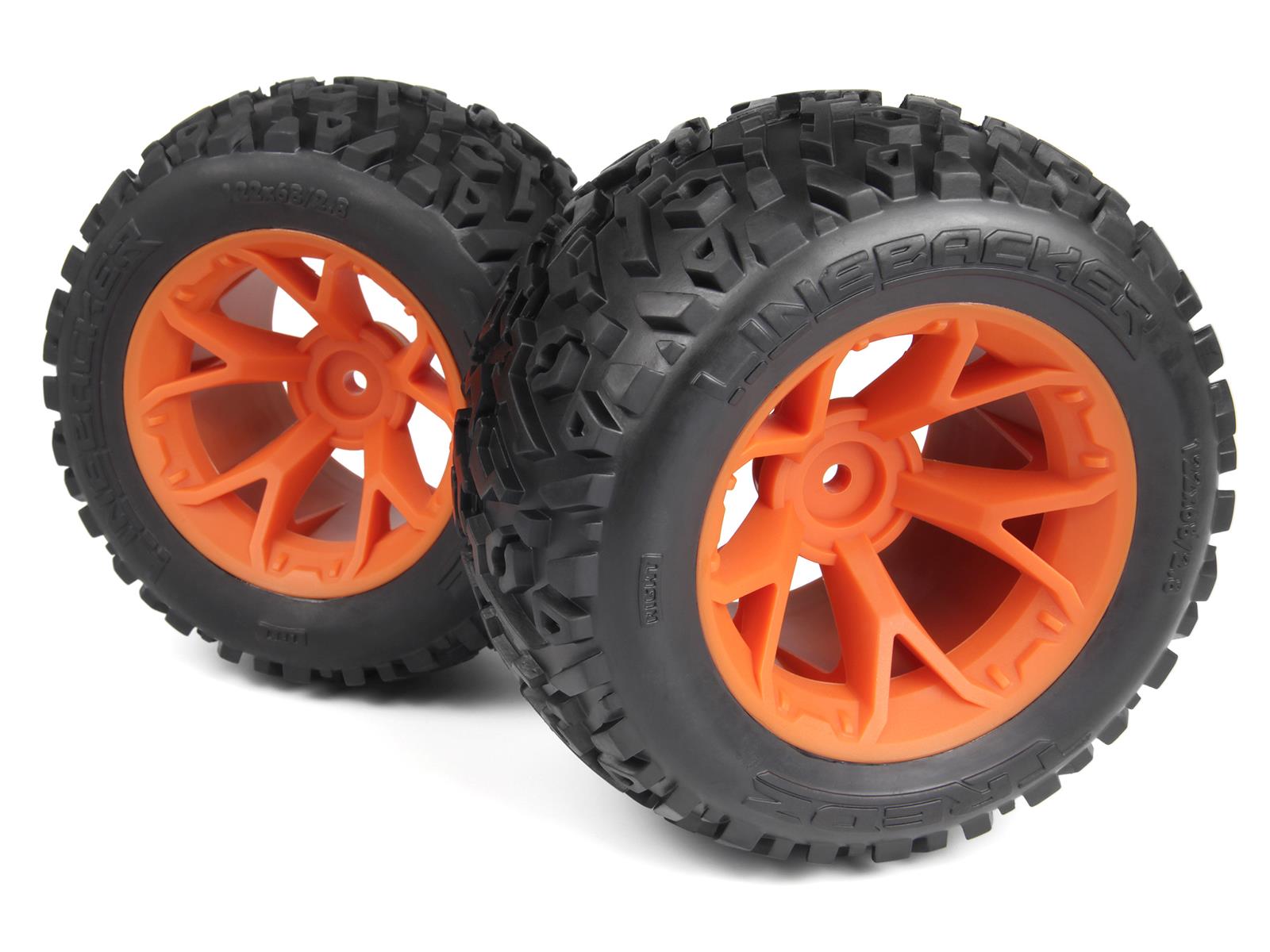 Maverick Mounted Linebacker Tire on MT Wheel (Orange/2St) 150681
