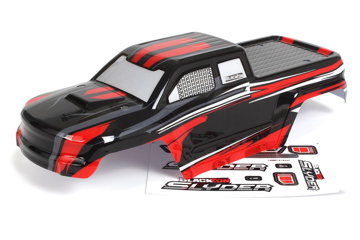 BLACKZON Slyder MT Karosserie (Schwarz/Rot) 540190