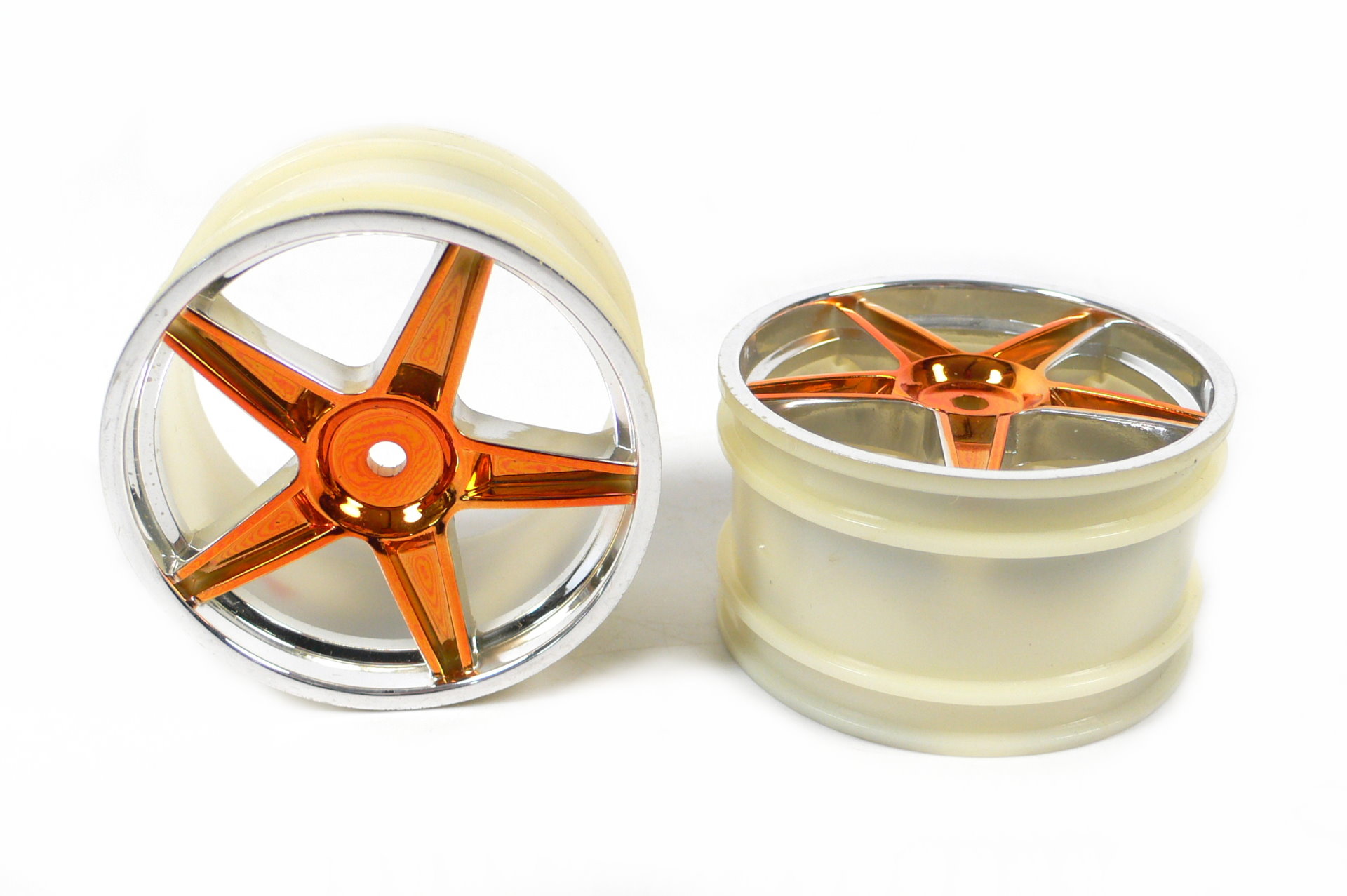 HSP Felge 2.2 vorne Chrome/Orange Buggy XSTR Booster ect. 1/10 06008