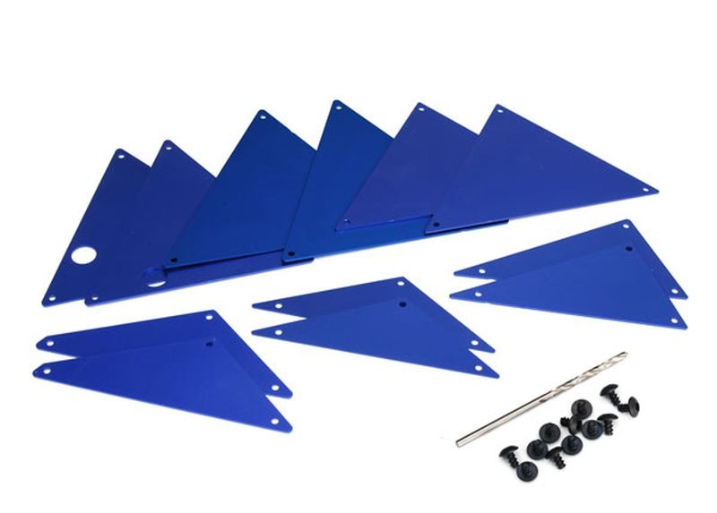 Rohrrahmen-Chassis Innen-Panle-Set Alu blau 8434X