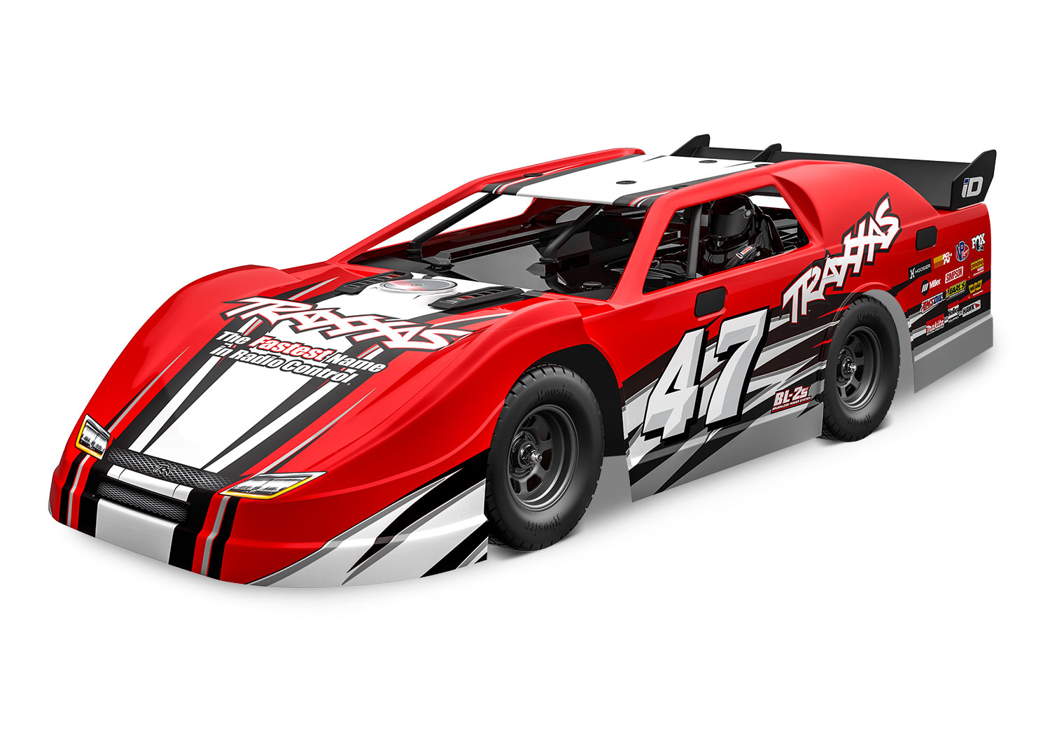Traxxas Slash Modified Late-Model Competition BL-2S rot 1/10 Dirt Oval Racer RTR Brushless 104364-74 - Abbildung 1