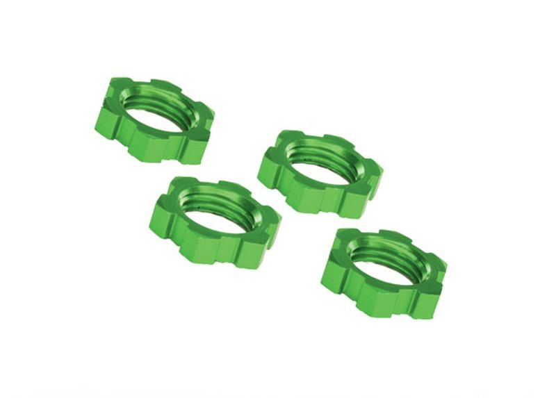 Traxxas Radmuttern, splined, 17mm, serrated (grün-eloxiert) (4) 7758G - Abbildung 1