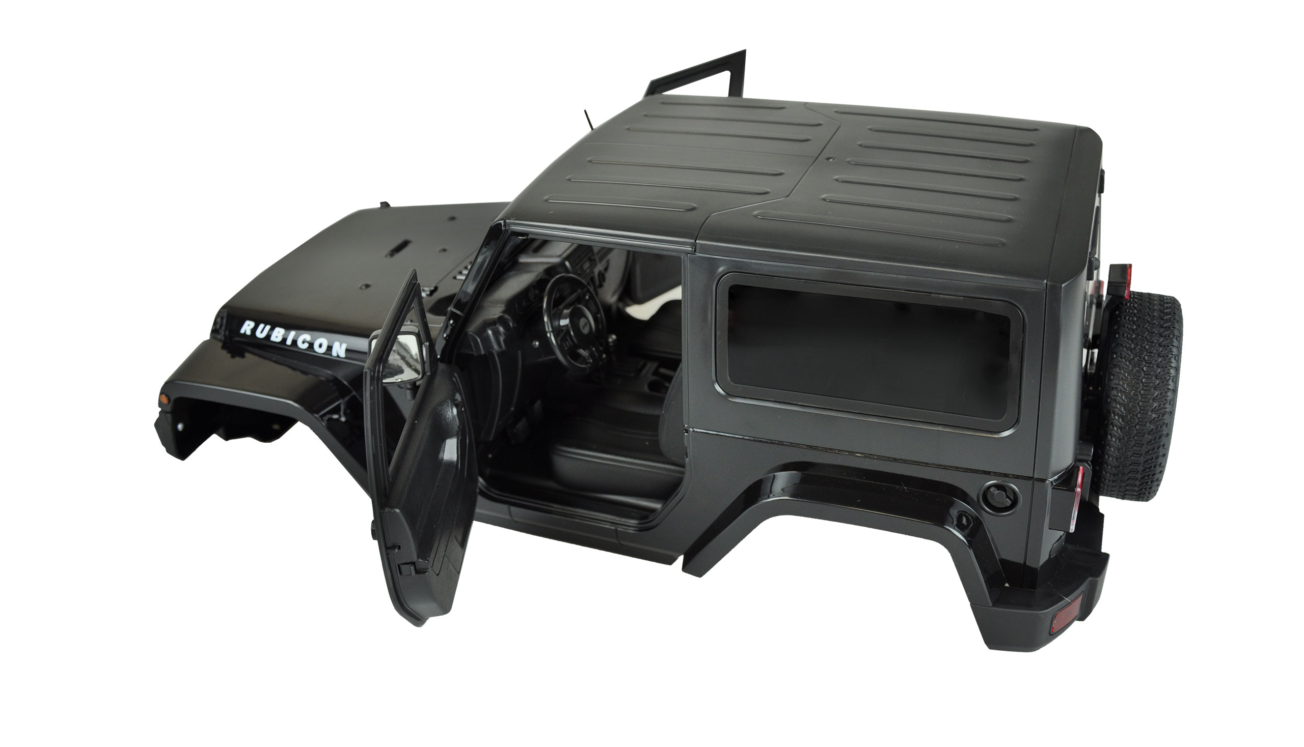Amewi Wrangler Geländewagen Scale Karosserie schwarz 1/10 ABS Kunststoff 10004