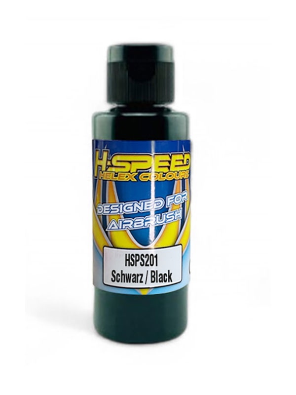 H-SPEED Lexan Airbrush Farbe 60 ml Schwarz / Black HSPS201