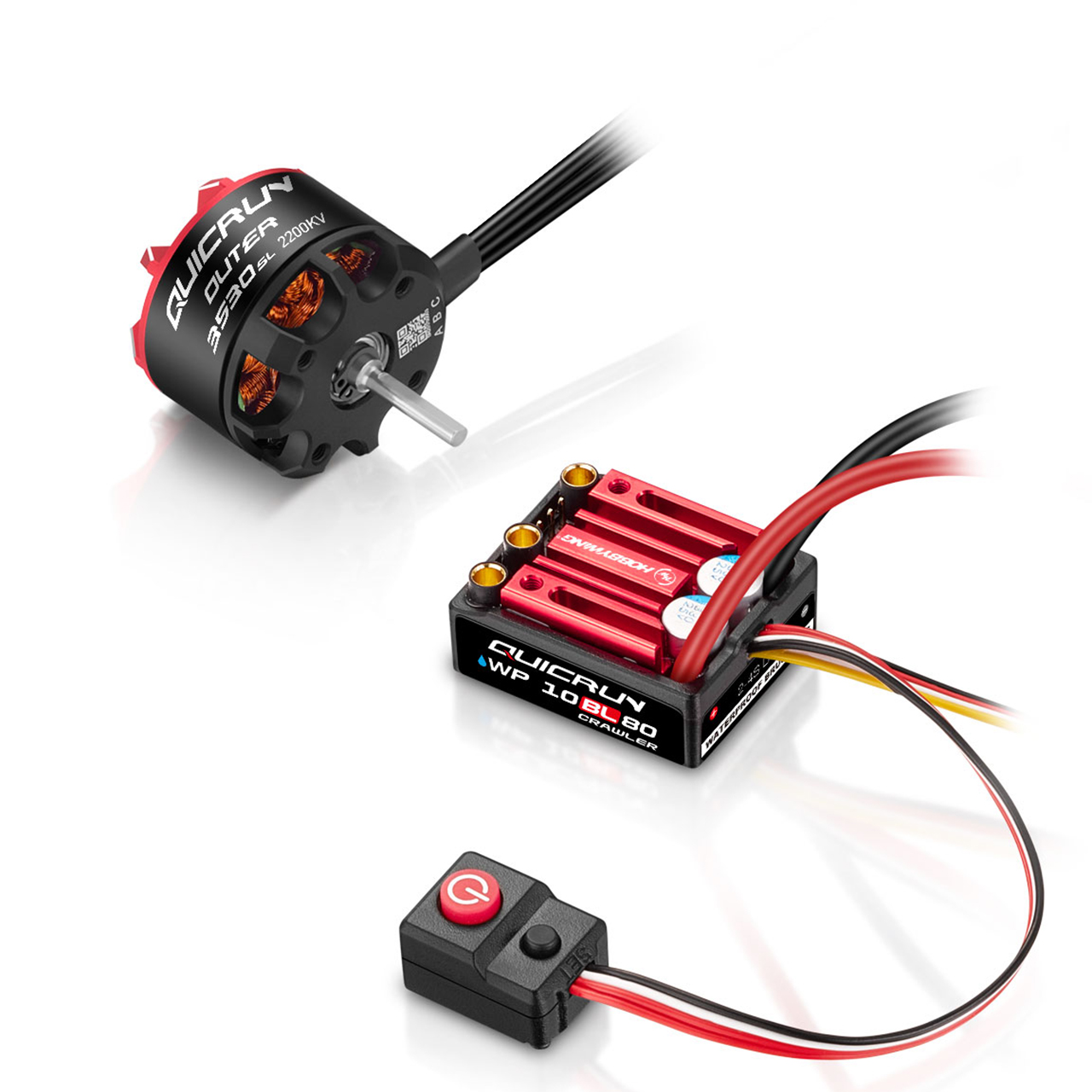 Hobbywing Combo WP10BL80-G2 QuicRun Outer 3530SL-2200kV 38030216