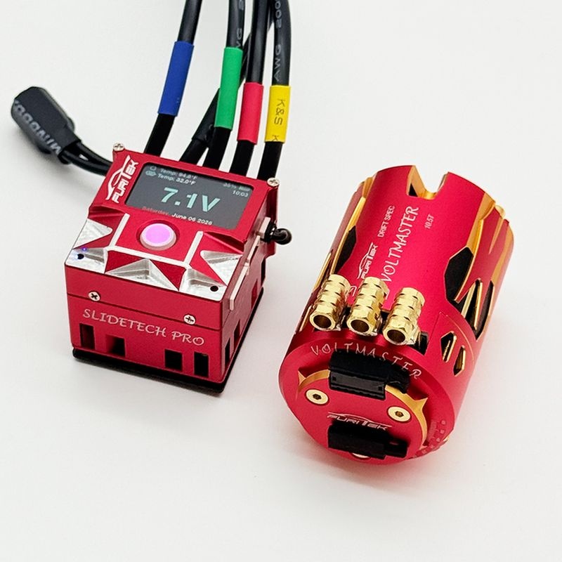 FURITEK Slidevolt PRO ESC/Motor-Set rot für 1/10 Drift FUR-2794