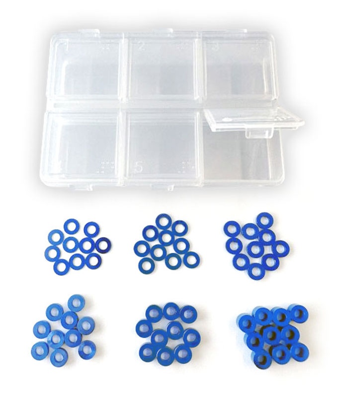 H-SPEED Alu Unterlegscheiben Set blau (60) HSPX062