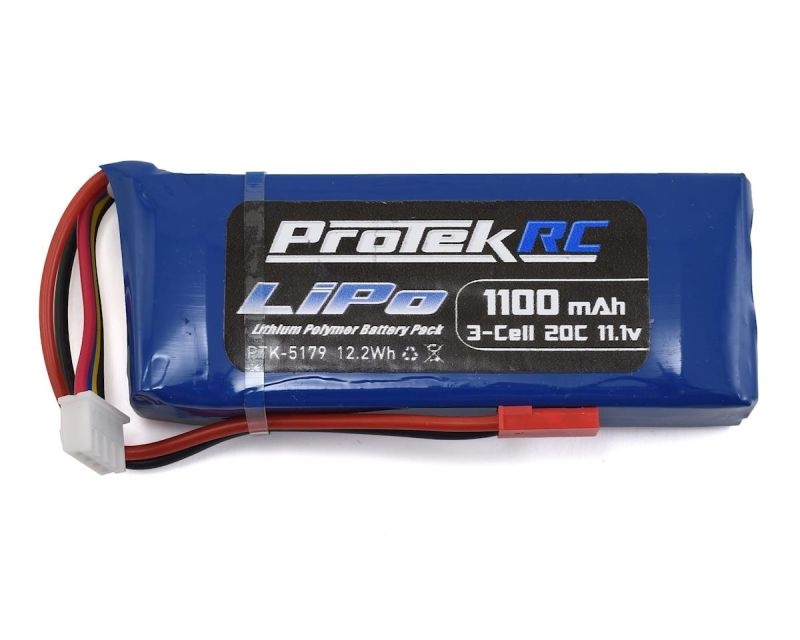 ProTek RC 3S High Power LiPo 20C Batterie Pack (Blade SR) (11.1V, 1100mAh, 88x34x16mm, 86g)