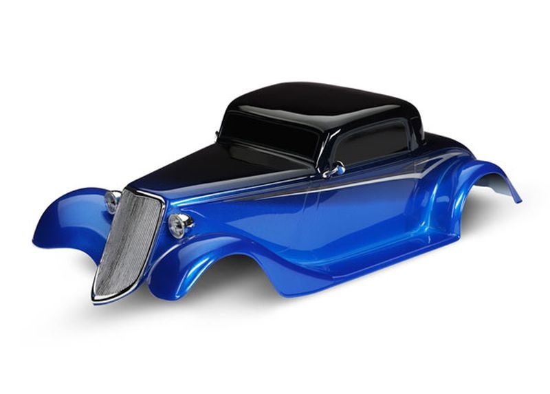 Traxxas Karo Factory Five '33 Hot Rod Coupe (blau lackiert) + Anbaut 9333X