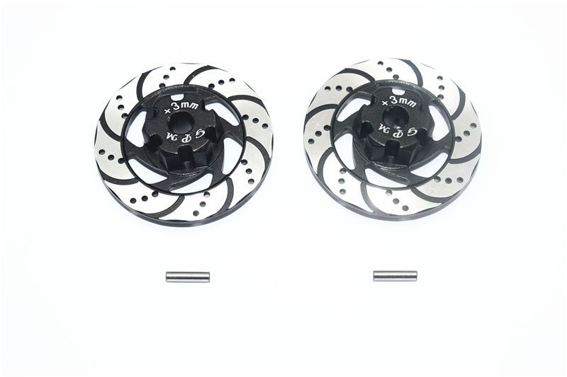 GPM Alu Hex-Adapter mit Bremsscheibe +3mm silber Traxxas UDR - Abbildung 1