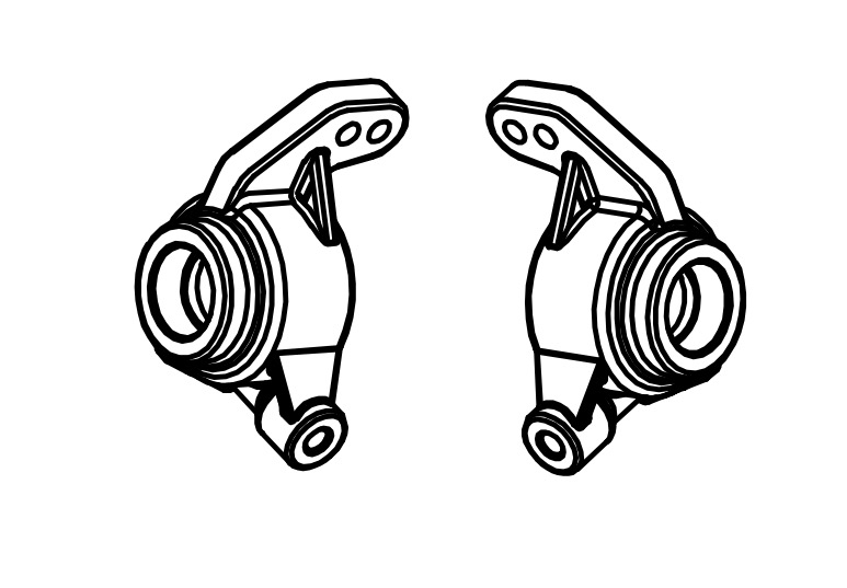 Absima Rear Hubs L/R 1610105