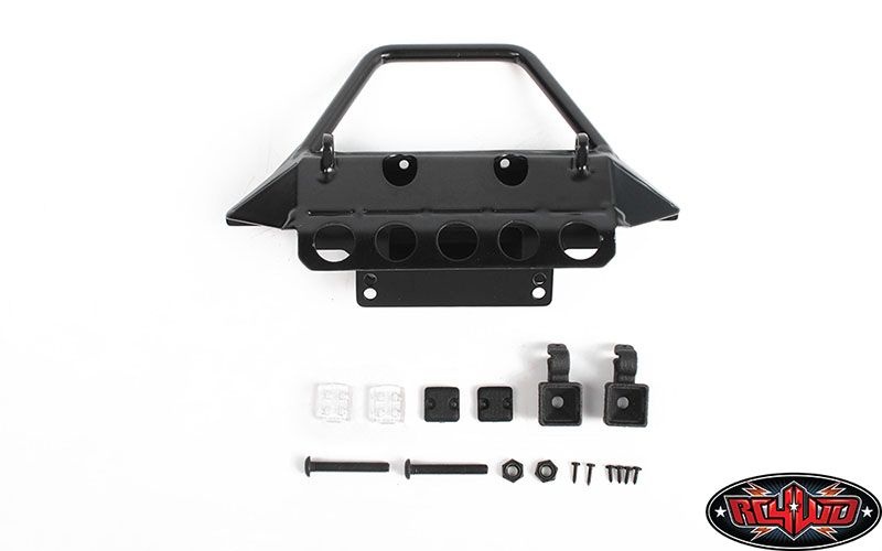 RC4WD Rough Stuff Metal Front Bumper w/ Flood Lights for Axial VVV-C1076