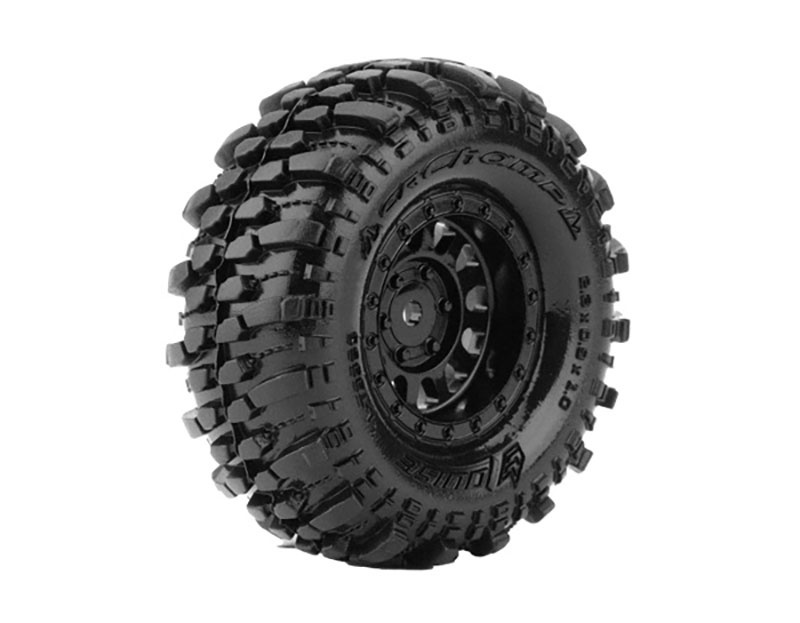 Louise CR-CHAMP 1.0 supersoft Felge schwarz (2) Mitnehmer, Mini-Crawler 1/18, 1/24 L-T3366VB