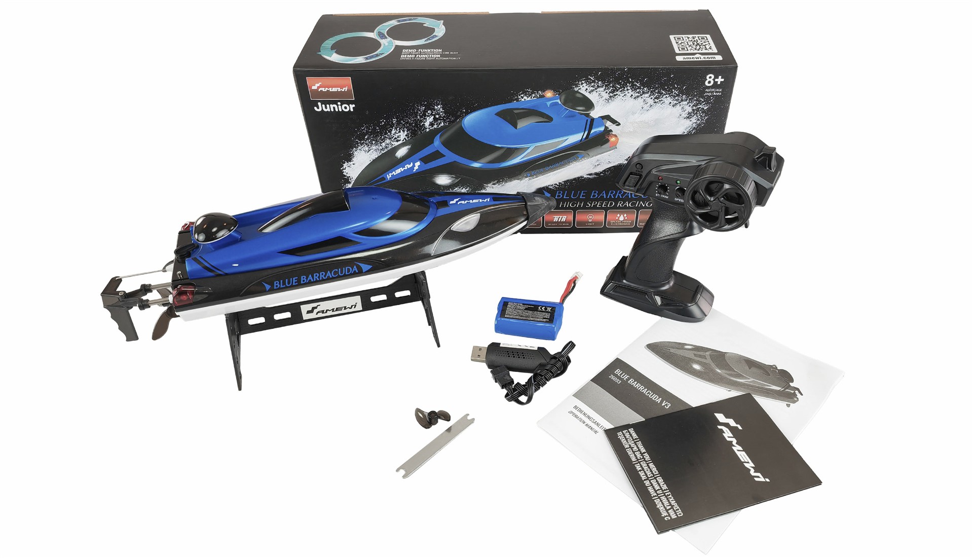 Amewi Blue Barracuda V3 Mini-Boot RTR 26093