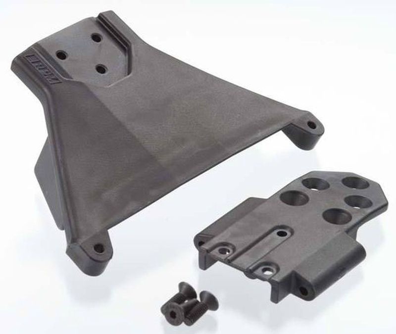 RPM Bulkhead vorn schwarz TRX Slash 4x4 LCG & Rustler 4x4 73562