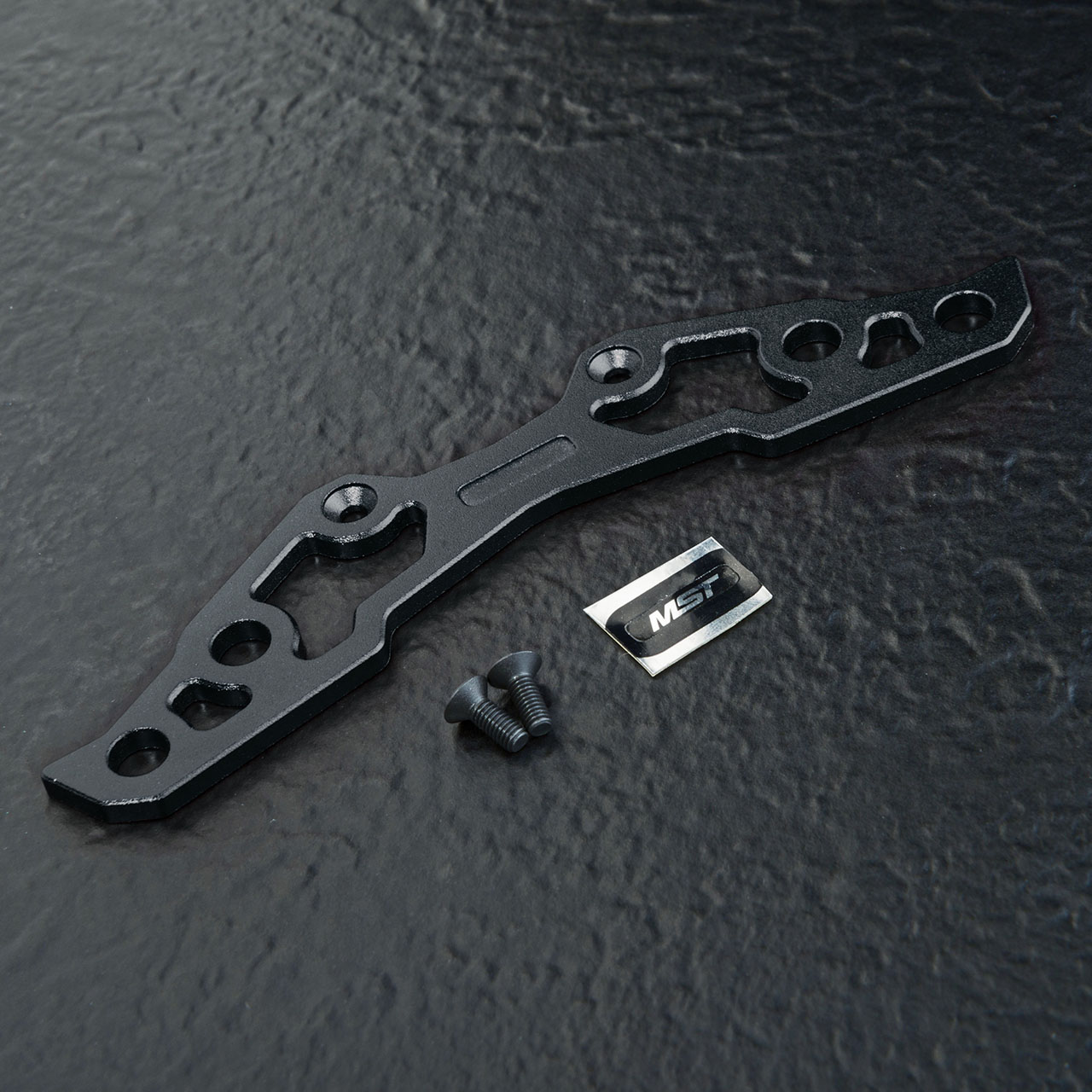 MST-Racing Alum. lightweight bumper support L (black) 210647BK