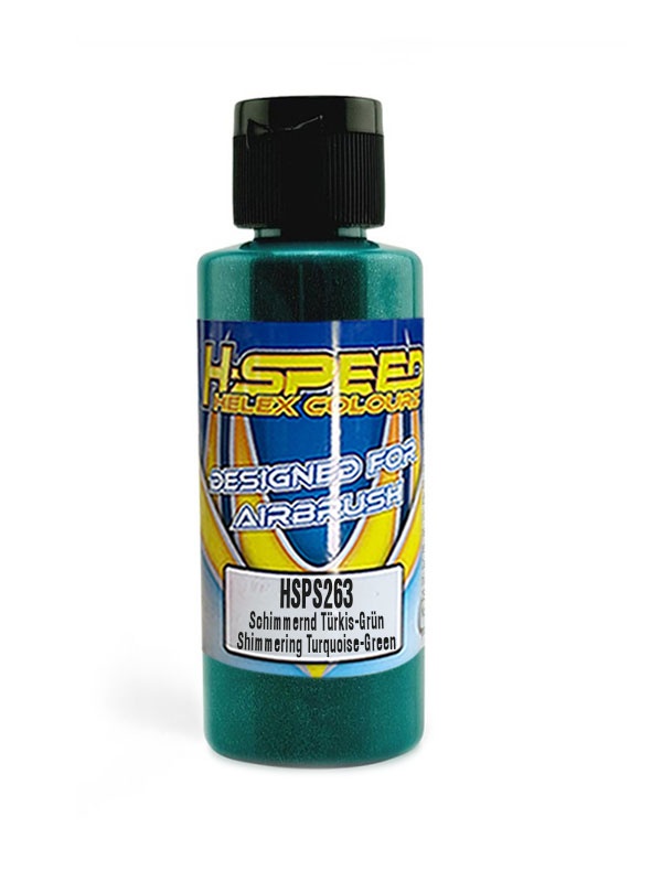 H-SPEED Lexan Airbrush Farbe 60 ml Schimmernd Türkis-Grün/TurqGreen HSPS263