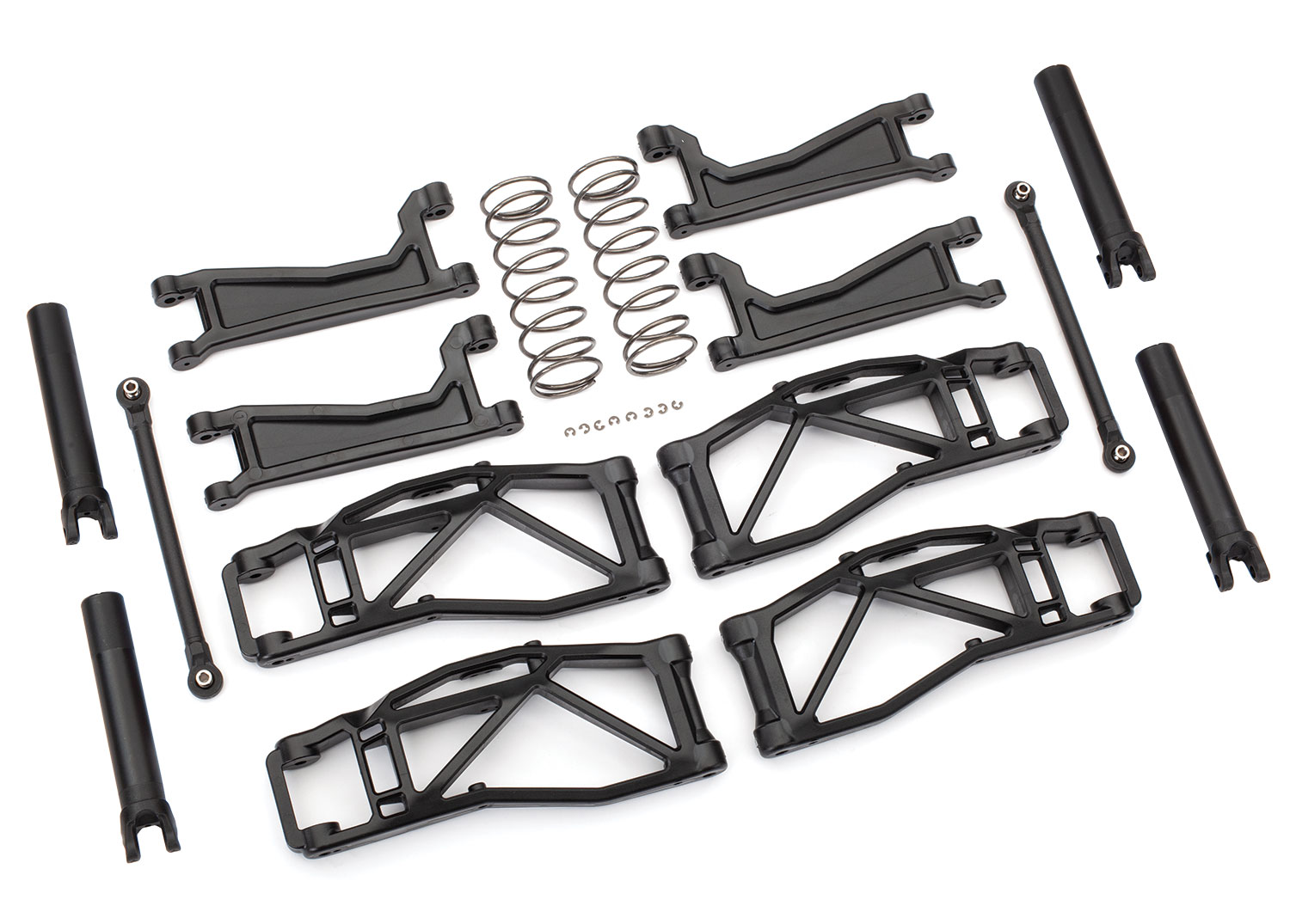 Traxxas Querlenker-Set WideMaxx schwarz Querlenker, Spurstangen +Feder 8995 - Abbildung 1