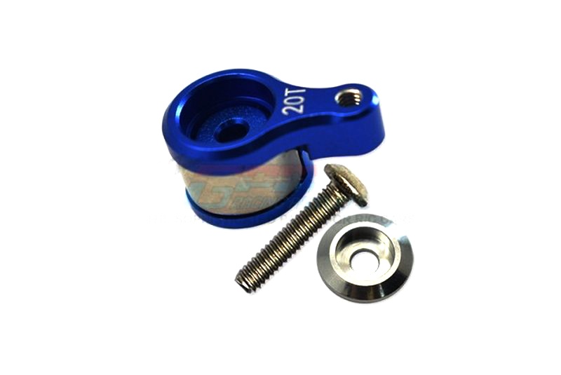 GPM ALUMINUM 20T SERVO HORN W. BUILT-IN SPRING -3PC SET Team Losi Mini-T 2.0 blau