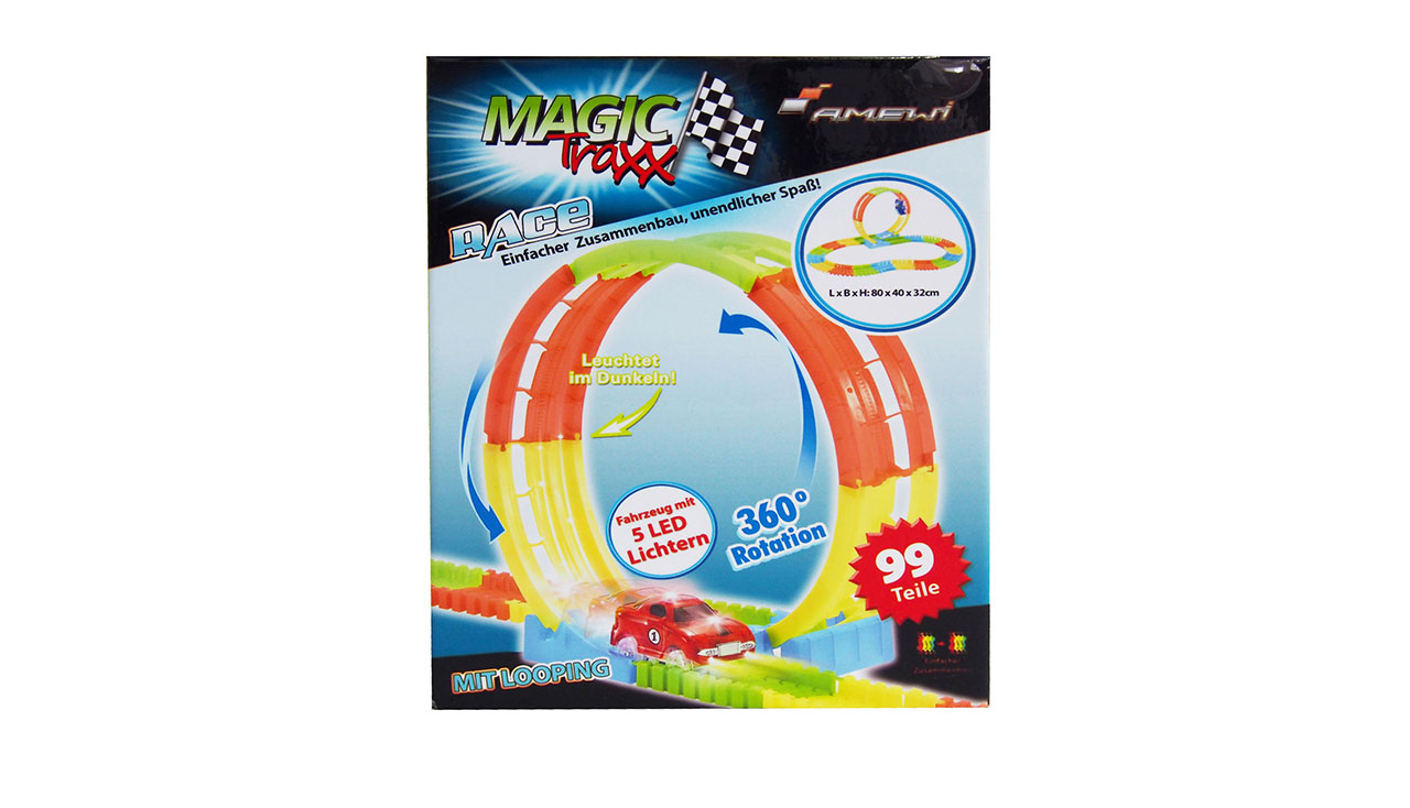 Amewi Magic Traxx Looping- Bahn 99-teilig, fluoreszierend 100655