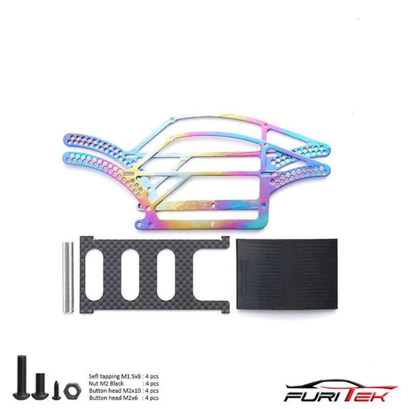 FURITEK BETTLE TITANIUM (RAINBOW) COMP CHASSIS FOR TRX-4M  FUR-2280