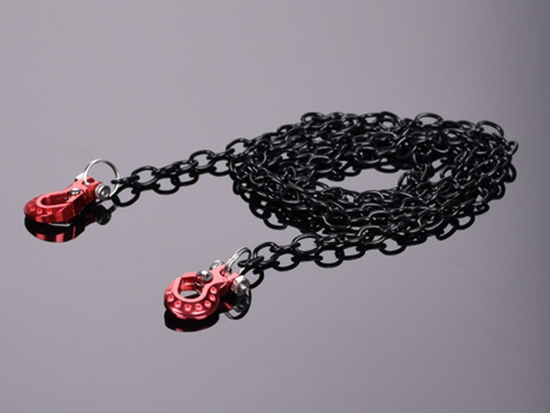 H-SPEED Anhängerhaken Metall rot mit schwarzer Kette HSPY038