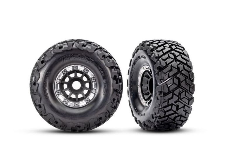 Traxxas Maxx SC Reifen belted auf Felgen schwarz/satin 17mm (2) Maxx Slash 10272-BLK - Abbildung 1