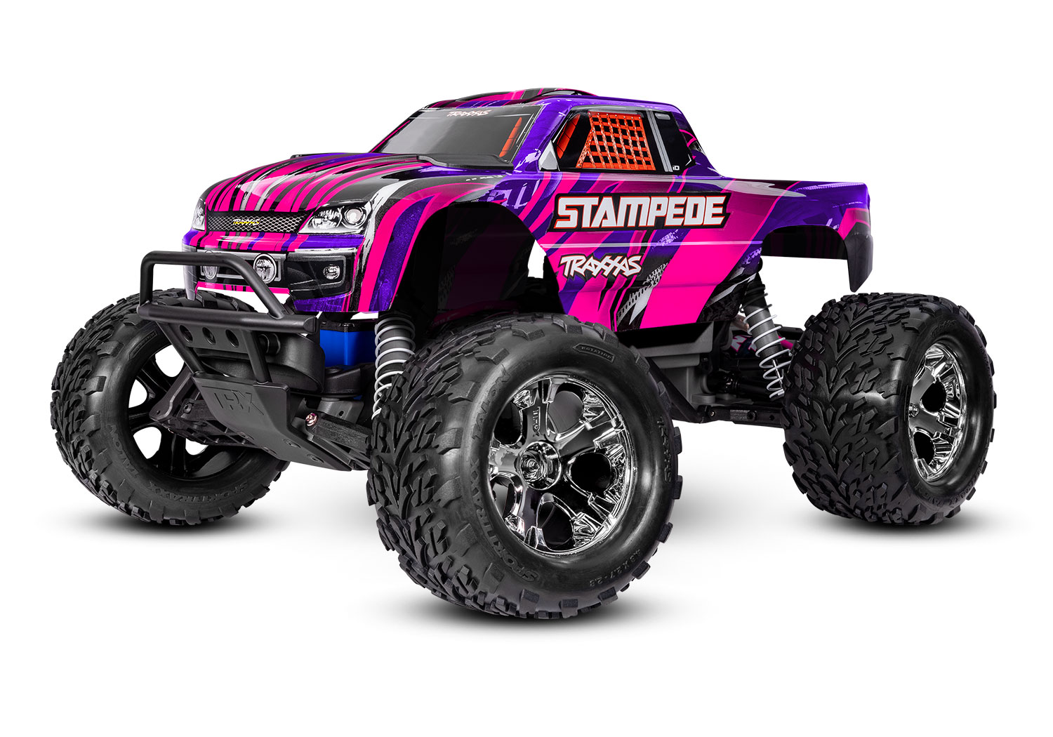 Traxxas Stampede Pink 1/10 2WD HD Monster-Truck RTR mit Akku und USB-Lader 36254-8