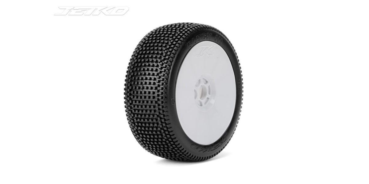 Jetko Block In Soft verklebt auf Felge Revo weiß 1:8 (2) JK1002SRW