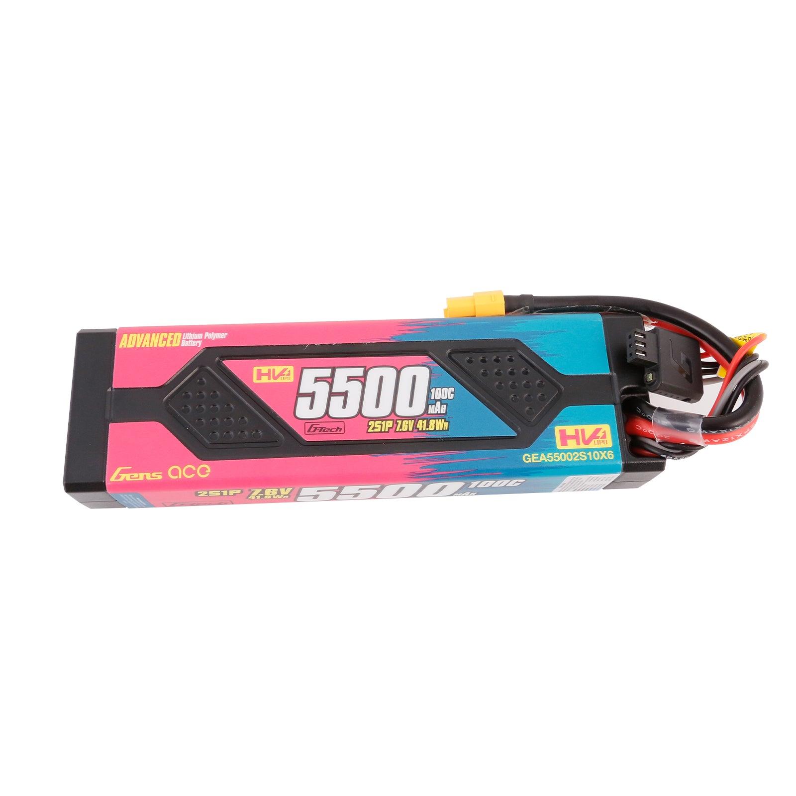 Gens Ace Advanced 5500mAh 7.6V 100C 2S1P HardCase Lipo Akku Pack mit XT60 GEA55002S10X6