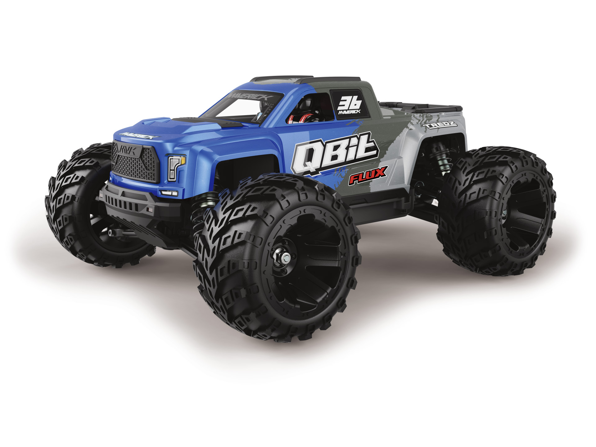 Maverick QBit MT Flux 1/16 4WD Brushless Monstertruck Blau 151001 - Abbildung 1