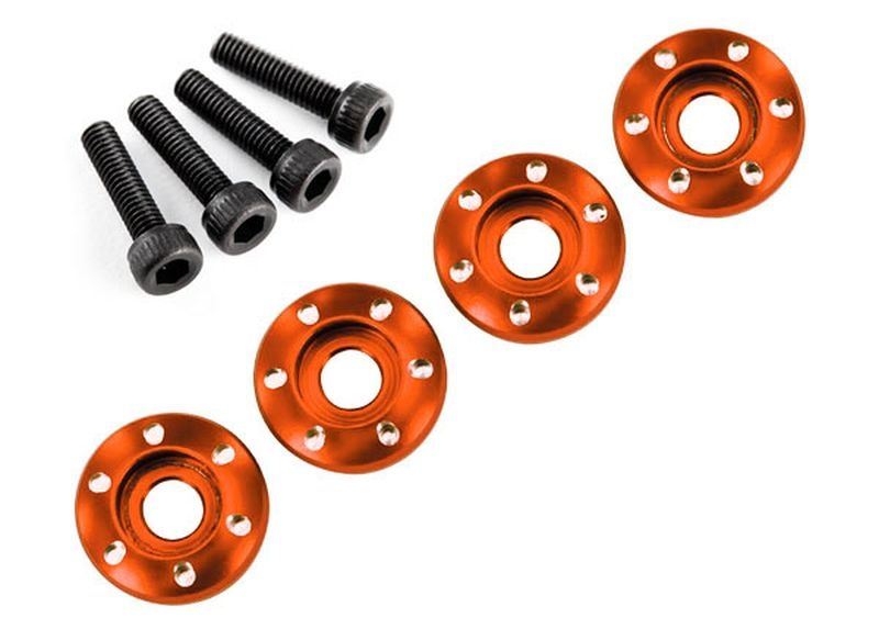 Traxxas Alu-Radmuttern orange (4) 3x12 CS 7668X