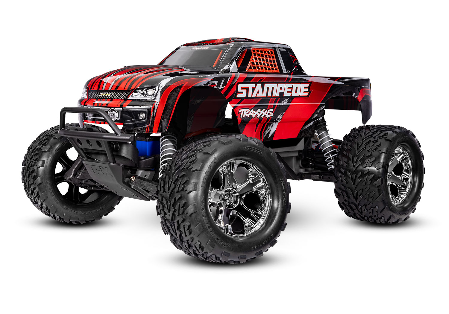 Traxxas Stampede Rot 1/10 2WD HD Monster-Truck RTR mit Akku und USB-Lader 36254-8 - Abbildung 1