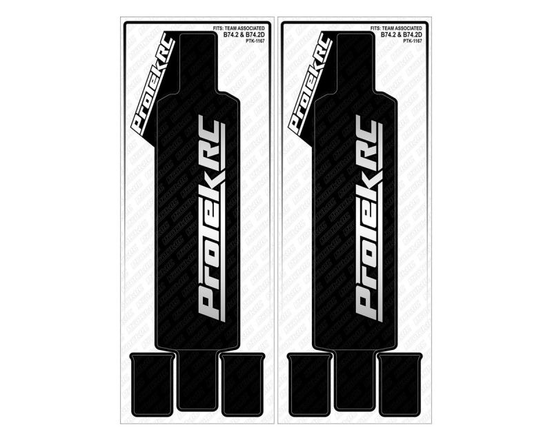 ProTek RC Chassis Protector schwarz für Asso B74.2 & B74.2D (2)  PTK-1167