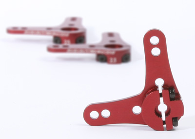 R17014R Aluminium Servo Doppel Arm 23Z (90°) Rot - Abbildung 2