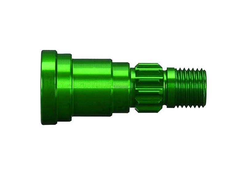Traxxas Stub axle, aluminum grün-eloxiert) (1) (use only with #7750X 7768G