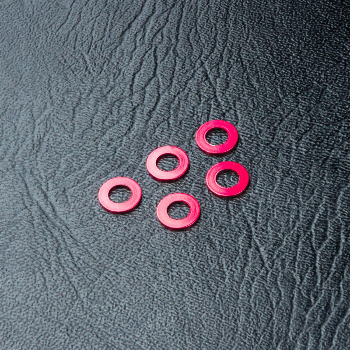 820025R Beilagscheibe Alu 3x5.5x0.5mm rot (5 Stück)