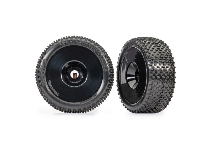Traxxas Response Pro Reifen auf Disk-Felge schwarz (2) 1/8 Buggy, Jato 4x4 9074-BLK