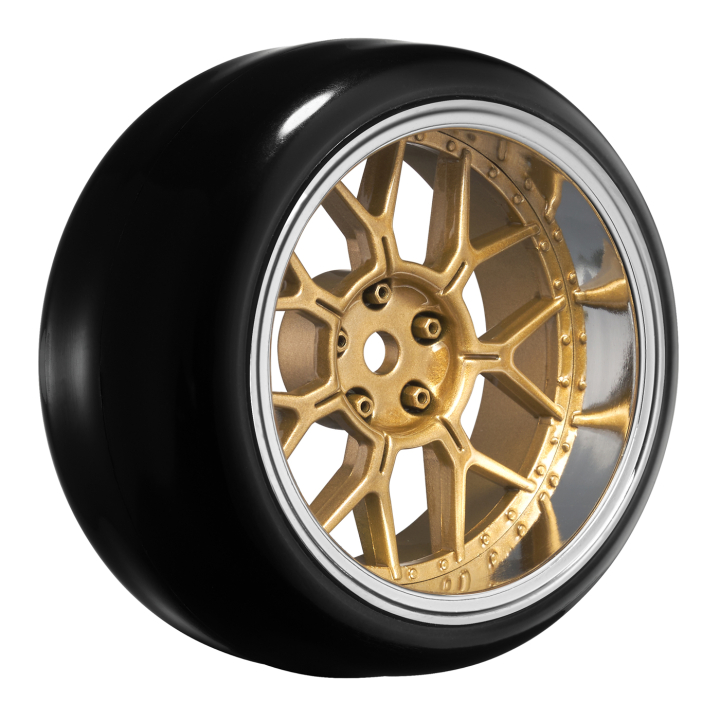 Louise Reifen m. Felgen Drift / 14-Speichen Bronze (2,4,6,8mm Offset) 12mm sechskant (4)