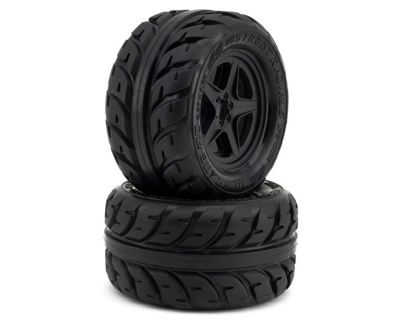 Upgrade RC Low Pro BELTED Street Radials 2.8 Pre-Mounted On-Road Tires w/5-Star Wheels (2) (17mm/14mm/12mm Hex)
