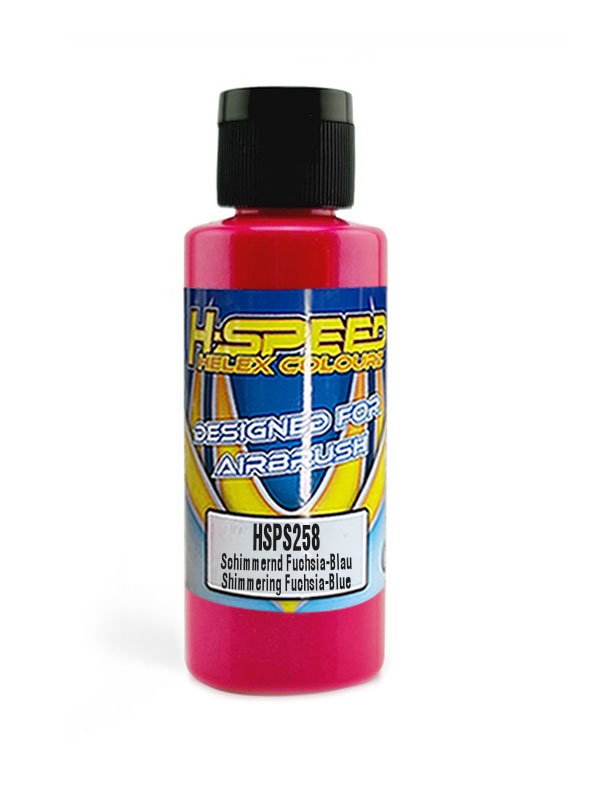 H-SPEED Lexan Airbrush Farbe 60 ml Schimmernd Fuchsia-Blau / Fu-Blue HSPS258
